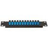 Delock 10″ LWL Patchpanel 12 Port SC Simplex blau 1 HE schwarz