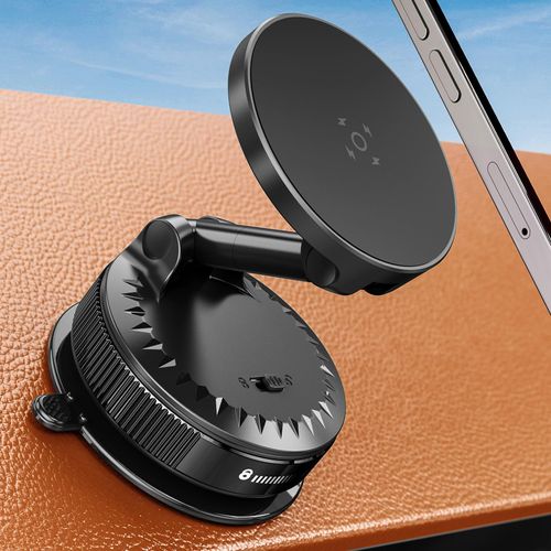 SINGEAR Anti-high Temp Car Phone Holder for Magsafe [108 LBS Nano-Gel Base + Vacuum Suction & 3600gf Magnetic] 360°Adjustable Mount, Phone Holders for Your Car，iPhone Android, Dash Windshield