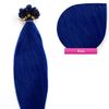 U-Tip Real Hair Extensions Keratin Bonding 50 cm 25 x 1 g No. Blue