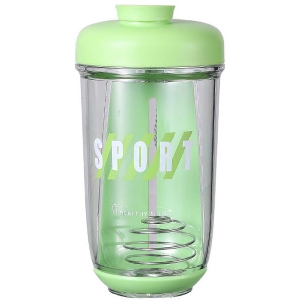 Kisigim Protein Shaker 590ml Protein Powder Fitness Cup Milkshake Sports Mug Shake Mug High Collar Transparent Water Mug Travel Mug (Green)