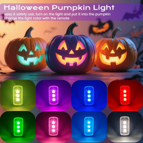 ZT-STIR 4PCS Wireless LED Strobe Lights with Remote Control, 8 Colors USB C Rechargeable Emergency Flash Lights for Car, Motorcycle, Bicycle, Truck (4)