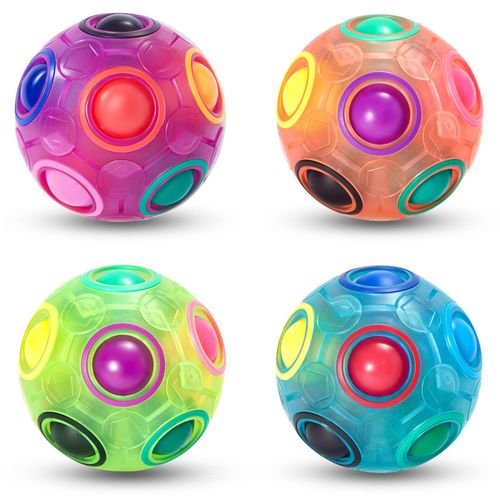 Vdealen Magic Rainbow Puzzle Ball, Fidget Ball Puzzle Brain Teaser Fidget Toy- Birthday Party Easter Valentines Christmas Stocking Stuffers for Kids Teen & Adults