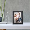 Lawrence Frames Black Finish 5x7 Picture Frame - Silver Bead Design