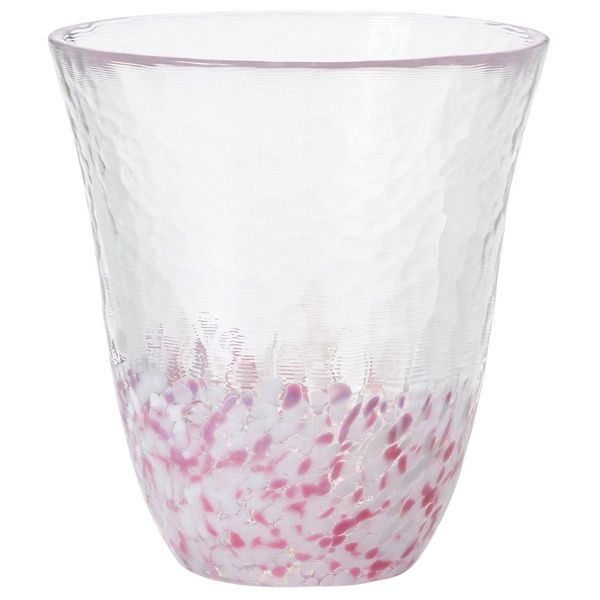 ADERIA F79438 Tsugaru Vidro Sakura Tumbler, Pink, 11.2 fl oz (320 ml), Includes Gift Box, Made in Japan, Glass, Highball, Cup, Wedding, Celebration, Beer, Stylish, Present, Popular, Ranking Glass, Sake, Birthday, Women, 60th Birthday, Men, Retirement, Whi