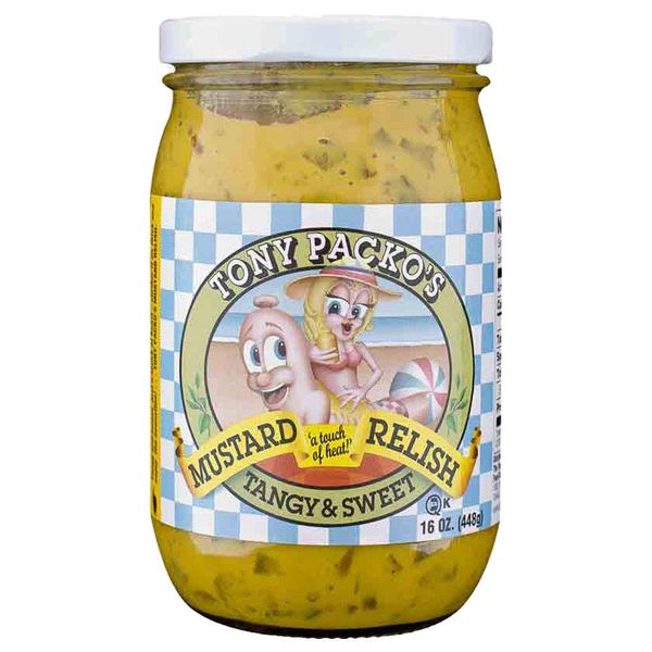 Tony Packos, T.P. Mustard Relish, 16 Ounce