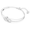Swarovski Infinity bangle, Infinity, White, Rhodium plated