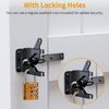 Self-Locking Gate Latch foar Wood Fence Gate Heavy Duty Automatic Gravity Lever