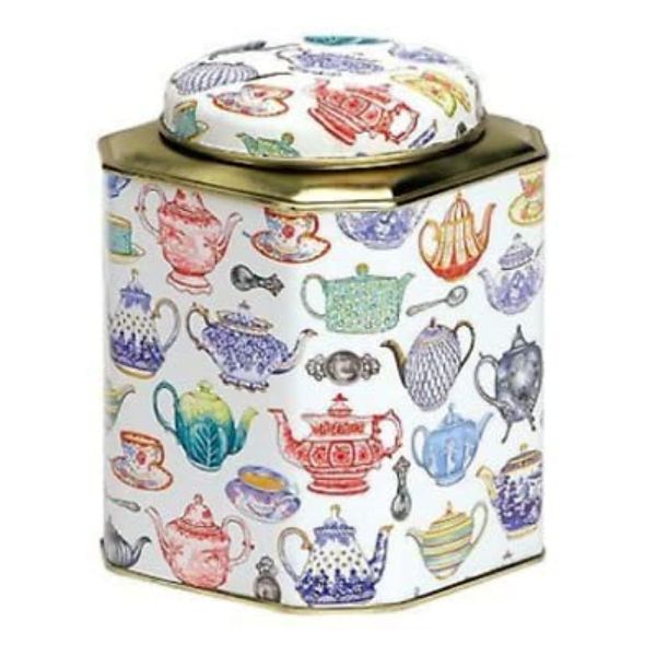 Tea Caddy - Cut Corner - TEAPOTS Design - 10cm