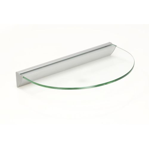 LTL Home Products ESHALFRDCLKIT 12 in. Essentials Half Round Clear Glass Shelf Kit