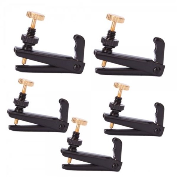 5 Pcs 3/4-4/4 Violin String Adjuster Fine Tuner Black