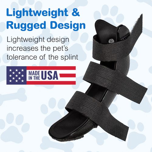 OrthoVet Standard Rear Splint for Cats with Injuries, Arthritis, Fractures or Sprains, Durable & Lightweight Rear Splints for Rehability Treatment & Post-Surgery Protection for Pets - XXS