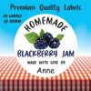 39 Personalised BlackBerry Jam Jar Labels, Stickers