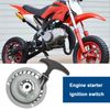 Create idea Mini Alloy Recoil Start Pull Starter Part Compatible with 2-Stroke 47CC 49CC Brush Cutter ATV Mini Motorcycle Scooter Pull Starter Silver