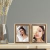 Lawrence Frames Classic Bead Frame, 4x5 Hinged Double, Gold, 2 Count