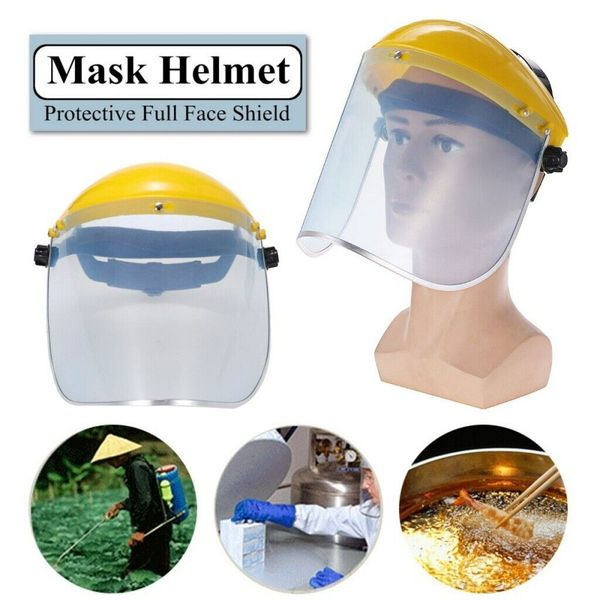 2pcs Full Face Safety Shield Mask Clear Glasses Painting Eye Protection Grinding