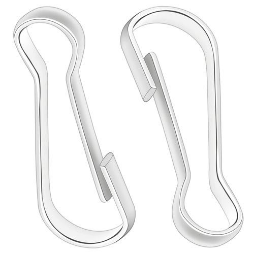 Mini Skater 0.63Inch Mini Metal Spring Hooks, Tiny Stainless Steel Lanyards Snap Clip Hooks, Keyring Accessory for Purse,Curtains,Jewelry Ring Craft and ID Card Key Chain Clip Parts(Silver, 200Pcs)