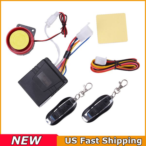 Motorcycle Scooter ATV Security Alarm System Anti-theft Remote Control Start UTV
