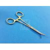 AUTOCLAVABLE GOLD HANDLE PASSIVATED MOSQUITO HEMOSTAT LOCKING FORCEPS 5" CURVED
