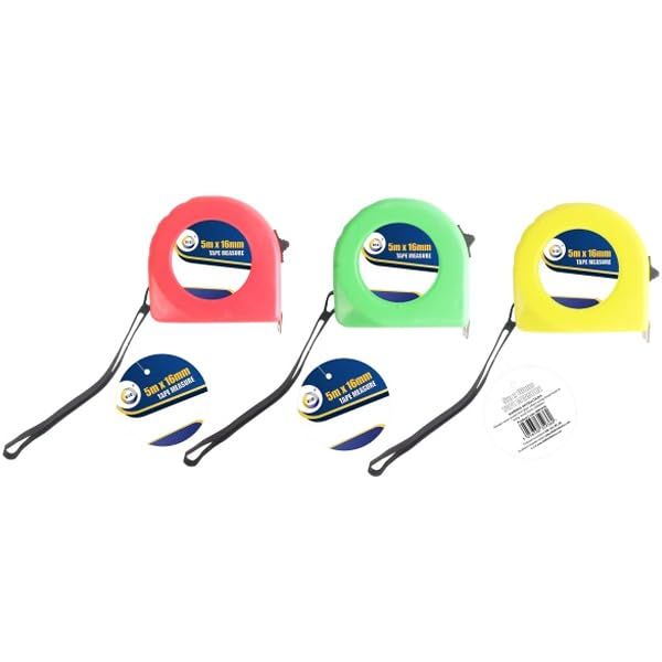 DID TAPE MEASURE 5M X 16MM ASSORTED COLOURS x