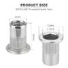 CODIRATO 80 PCS M6 Threaded Inserts Nuts Insert Embedded Nuts Stainless Steel Rivet Nut Flat Head Threaded Insert Rivet Nutsert Cap for Industries Furniture Decorations (Silver)