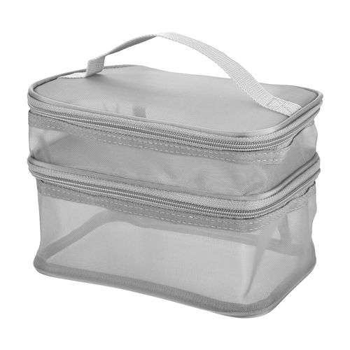 VOCOSTE Travel Makeup Bag Travel Toiletry Organizer Makeup Brush Holder Makeup Organizer Bag Toiletry Bag Waterproof Polyester 1pcs, gray
