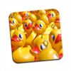 Fairground Rubber Ducks Floating in Water Single Coaster