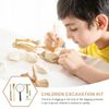 1 Set Dinosaur Dig Tools Kit: Archaeological Excavation Tool Set with Mini Hammer Chisel Brush Scraper Kit