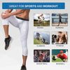 MEETYOO Men's 3/4 Compression Workout Base Layer Pants, 3 Pack-c, Medium