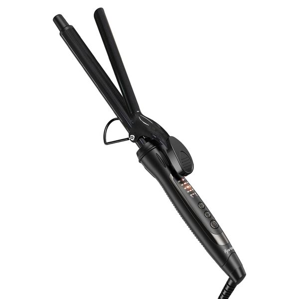 Ryanboo Hair Iron, Curling Iron, 0.7 inches (19 mm), Curling Iron, 5 Temperature Adjustment, Professional Specifications, Max 666°F (220°C), Overseas Use (0.7 inch (19 mm), Black)