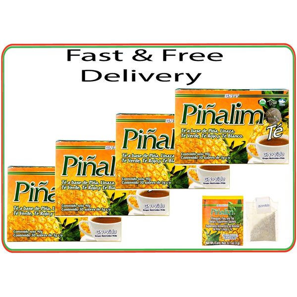 4 Pack Te Pinalim GN+Vida Tea Piñalim Pineapple Exp 2026 Up