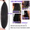 Leeven 24 Inch Pre-Separated Springy Afro Twist Hair 8 Packs Popping Spring Twist Hair for Marley Locs Twist Braiding Hair 10 Strands /Pack Black Pre-fluffed Afro Kinky Marley Hair Extensions /350#