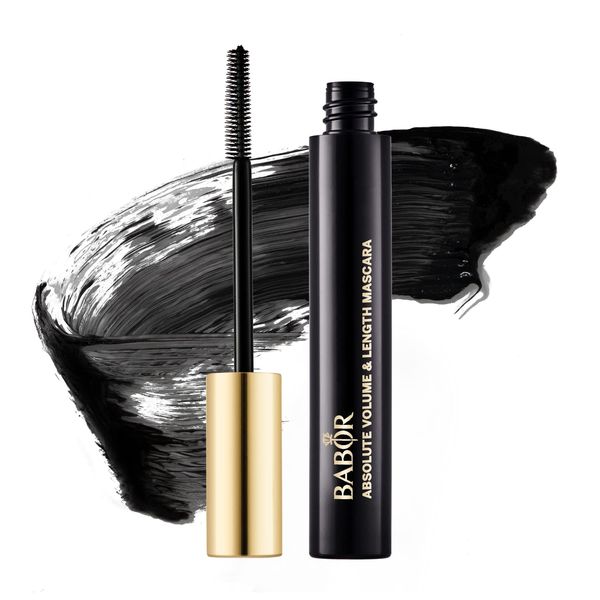 BABOR MAKE UP Absolute Volume Mascara black, Volumen-Wimperntusche für mehr Dichte, Fülle & Länge, Fake-Lash-Look, mit Silikon-Bürste, 10 ml