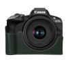 Canon EOS R50 Camera Half Case BEADY Camera Case PU Leather EOS R50 Hand Grip Protective Cover Green