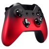 eXtremeRate Gradient Ramp Red Soft Touch Front Housing Shell Faceplate Replacement Parts Side Rails Panel for Xbox One Controller W/3.5 mm
