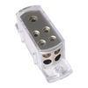 4-Way 1X 4AWG 4X 8AWG Output/Ground Cable Splitter Distribution