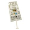 kenable CAT6 Low Profile RJ45 Module Keystone with Name Plate in White