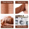 AWAVM 3PCS African Mesh Bath Sponge, Body Foaming Shower Towel, Shower Exfoliating Sponge Strap, Unisex (Purple, Blue, Coffee)