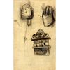 Clock, Clog with Cutlery and a Spoon Rack by Vincent Van Gogh