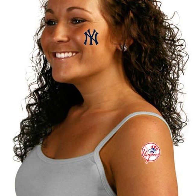 New York Yankees Waterless Temporary Tattoos