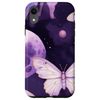 iPhone XR Moonlight Lavender Purple Pattern Cute Moth Lover Case