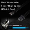 EZDIY-FAB USB 3.1 Front Panel Header to USB-C Type-C Female Extension Cable-15inch 45cm…