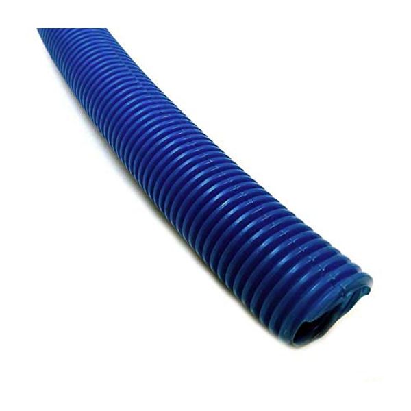 Electriduct 1" Split Wire Loom Tubing Polyethylene Corrugated Flexible Conduit (1 Inch ID) - Blue - 10 Feet