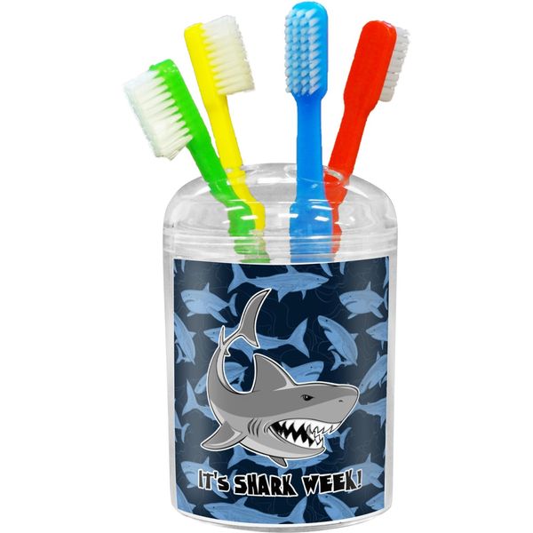 Personalized Sharks Toothbrush Holder