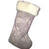 RED VELVET Grey Personalised Christmas stocking