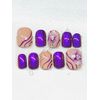 POWER - SHORT SQUARE GEL PRESS ON NAILS GLUE ON NAILS