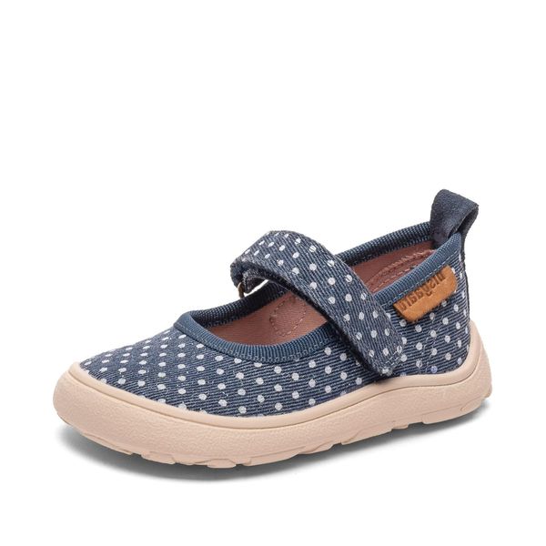 Bisgaard Unisex Children's Barefoot Ballet Trainers, Navy dots, 27 EU