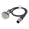 PRW18-5AO, Sensor, Inductive Prox, M18 Round, Shielded, 5mm Sensing, NO, 2 Wire, Cable Connector Type, 100-240 VAC