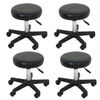 4PCS Adjustable Swivel Hydraulic Leather Salon Stool Rolling Seat