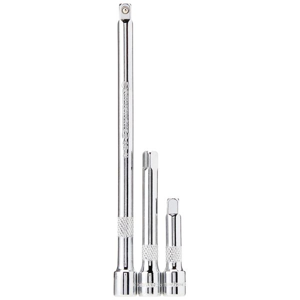 Silverline 598440 Extension Bar Set 3pce 1/4", Silver
