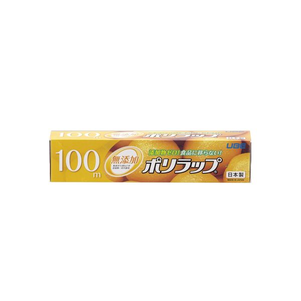 Ube Film Poly Wrap Food Wrap, 8.7 x 398.4 ft (22 x 100 m), 1 Bottle, No Additives, No Additives, Safe for Babies, Preserving Baby Food, Made in Japan